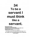 To Be A Servant I Must Think Like Servant